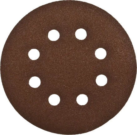 Круг шлифовальный ЗУБР "СТАНДАРТ" из абразивной бумаги на велкро основе, 8 отв., Р120, 125мм, 5шт 35350-125-120 купить в Когалыме