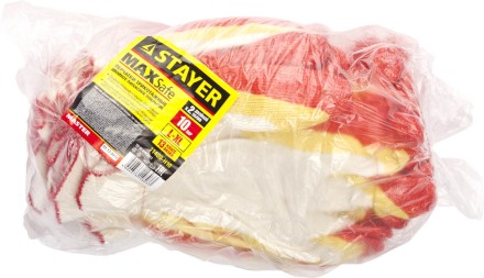 Перчатки STAYER &quot;МASTER&quot; MaxSafe трикотажные, двойная обливная ладонь из латекса, х/б, 13 класс, L-XL, 10 пар 11409-H10 купить в Когалыме