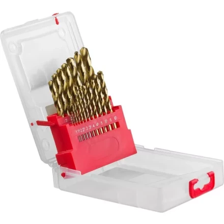 Набор свёрл по металлу с покр. нитрид титана ЗУБР ТИТАН, 29617-H19, в пласт боксе, HSS 1-10мм, 19 шт 29617-H19 купить в Когалыме