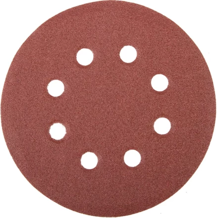 Круг шлифовальный универсальный STAYER "MASTER" из абразивной бумаги на велкро основе, 8 отверстий, Р100, 115мм, 5шт 35450-115-100 купить в Когалыме