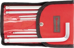 Набор ключей шестигранных имбусовых HEX, 1,5–12 мм, CrV, 10 шт., удлиненные с шаром, сатин., чехол MATRIX 12311