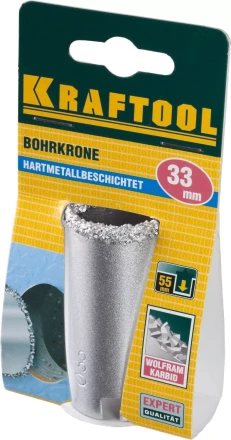 Коронка KRAFTOOL кольцевая с напылением из карбида вольфрама, 33мм 33401-33_z01 купить в Когалыме