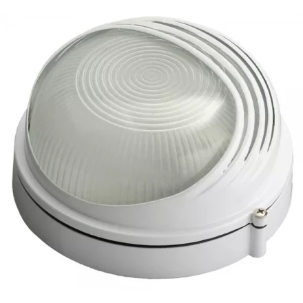 Светильник уличный СВЕТОЗАР влагозащищенный с верхним декоративным кожухом, цвет белый, 60Вт SV-57271-W купить в Когалыме