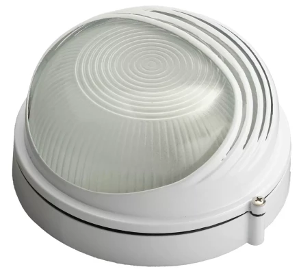 Светильник уличный СВЕТОЗАР влагозащищенный с верхним декоративным кожухом, цвет белый, 60Вт SV-57271-W купить в Когалыме