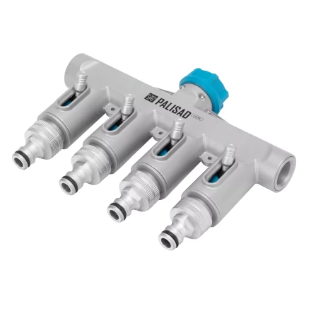 Разветвитель четырёхканальный Palisad 65833, с внутренней резьбой 3/4", алюминий, LUXE купить в Когалыме