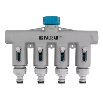 Разветвитель четырёхканальный Palisad 65833, с внутренней резьбой 3/4", алюминий, LUXE купить в Когалыме