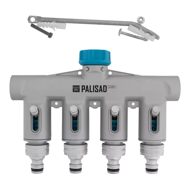 Разветвитель четырёхканальный Palisad 65833, с внутренней резьбой 3/4", алюминий, LUXE купить в Когалыме