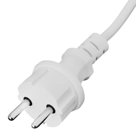 Шнур сетевой Denzel Energy Series, ПВС, 1,5 м, 2 x 1,5 мм, с неразборной вилкой, белый, 3 м, 37668 купить в Когалыме