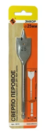 Сверло для дерева 25Х152 мм перовое Энкор 19111 купить в Когалыме