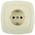Розетка СВЕТОЗАР "CITY LIGHT" одинарная в сборе, с заземлением, цвет бежевый, 16А/~250В SV-54205-B купить в Когалыме