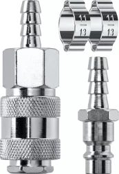 Набор переходников KRAFTOOL елочка - рапид штуцер  +  рапид муфта - елочка 06599-08-H