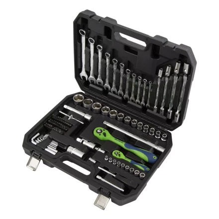 Набор инструментов 89 предметов, CrV 1/2", 1/4" Сибртех 13529 купить в Когалыме