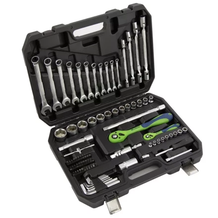 Набор инструментов 89 предметов, CrV 1/2", 1/4" Сибртех 13529 купить в Когалыме