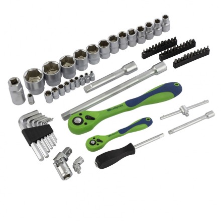 Набор инструментов 89 предметов, CrV 1/2&quot;, 1/4&quot; Сибртех 13529 купить в Когалыме
