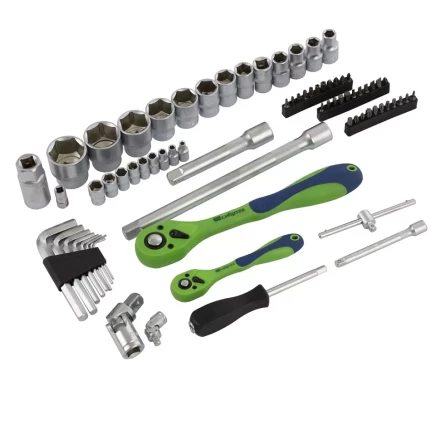 Набор инструментов 89 предметов, CrV 1/2", 1/4" Сибртех 13529 купить в Когалыме