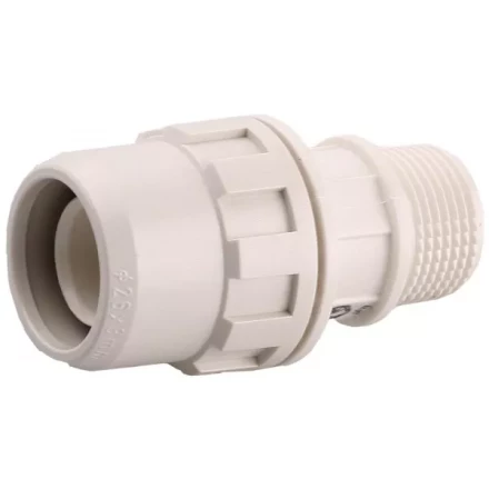 Муфта ЗУБР "ШиреФит" соединительная, "штуцер с гайкой - внешняя резьба", 32мм-1" 51461-32-1 купить в Когалыме