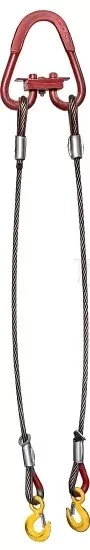 Строп канатный двухветвевой 2СК 8 т L=1 м Звено РТ-3 с кч din 7.0 т опрессовка