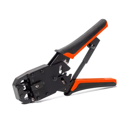 Кримпер многофункциональный КВТ JT-03 с 3 встроенными модулями для обжима RJ-45, RJ-12, RJ-11 (79759) купить в Когалыме