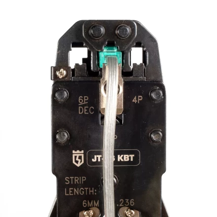 Кримпер многофункциональный КВТ JT-03 с 3 встроенными модулями для обжима RJ-45, RJ-12, RJ-11 (79759) купить в Когалыме