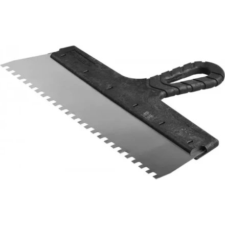 Шпатель ЗУБР "МАСТЕР" ФАСАДНЫЙ, нержавеющее полотно, 300мм, зуб 6х6мм 10078-30-06 купить в Когалыме