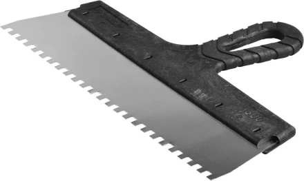 Шпатель ЗУБР "МАСТЕР" ФАСАДНЫЙ, нержавеющее полотно, 300мм, зуб 6х6мм 10078-30-06 купить в Когалыме