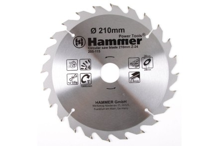Диск пильный твердосплавный HAMMER Ф210х30мм 24зуб. купить в Когалыме