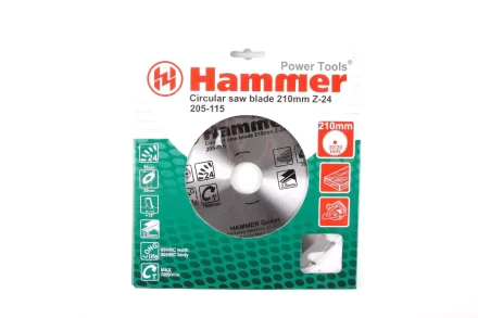 Диск пильный твердосплавный HAMMER Ф210х30мм 24зуб. купить в Когалыме