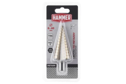 Сверло по металлу HAMMER Ф40х105мм (DR MT 6,0-40,0мм*105/13мм) купить в Когалыме