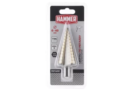 Сверло по металлу HAMMER Ф40х105мм (DR MT 6,0-40,0мм*105/13мм) купить в Когалыме