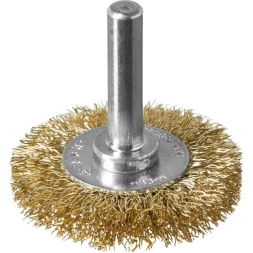ЗУБР "ПРОФЕССИОНАЛ". Щетка дисковая для дрели, витая латунированная стальная проволока 0,3мм, 38мм 3520-038_z02