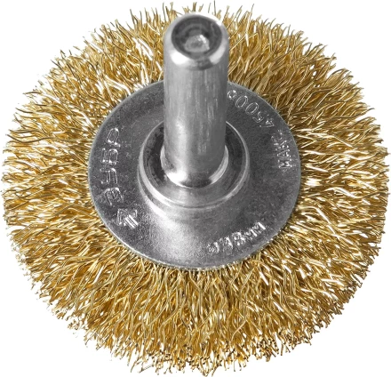 ЗУБР "ПРОФЕССИОНАЛ". Щетка дисковая для дрели, витая латунированная стальная проволока 0,3мм, 38мм 3520-038_z02 купить в Когалыме