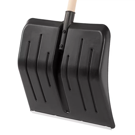 Лопата для уборки снега пластиковая, 405 х 420 х 1415 мм, деревянный черенок, Sparta 61640 купить в Когалыме