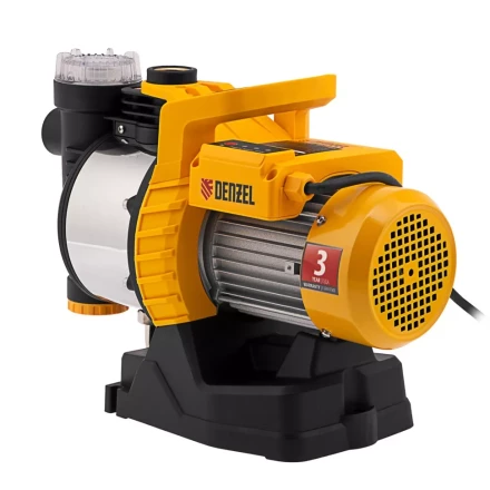 Садовый поверхностный насос Denzel 97305 GP1100SS, 1100 Вт, 4000 л/ч, подъем 45 м, пластик купить в Когалыме