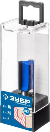 ЗУБР 16 x 30 мм, хвостовик 8 мм, фреза пазовая прямая, Профессионал (28753-16-30) купить в Когалыме