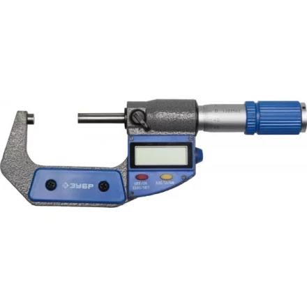 Микрометр ЗУБР "ЭКСПЕРТ" гладкий цифровой, МКЦ 50, диапазон 25-50мм, шаг измерения 0,001мм 34482-50 купить в Когалыме