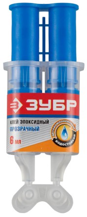 Клей ЗУБР эпоксидный, в двойном шприце, на блистере, 6 мл 41952 купить в Когалыме