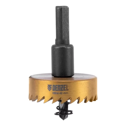 Коронка по металлу HSS, 42 мм, нитридтитановое покрытие Denzel 724114 купить в Когалыме