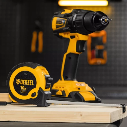 Рулетка Denzel 10м х 25мм, двухкомп. корпус, кнопка-пауза 31545 купить в Когалыме