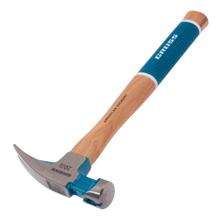 Молоток-гвоздодер,560 г Gross 10419, угол 75, магнит, обрезиненная рукоятка AMERICAN HICKORY купить в Когалыме