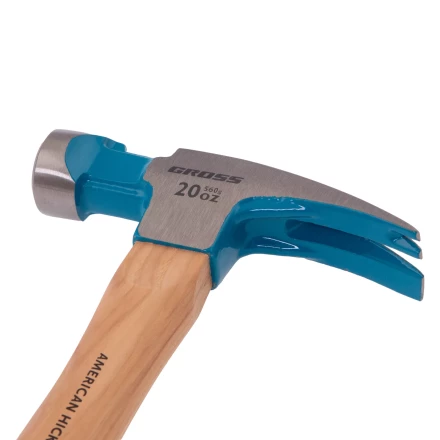 Молоток-гвоздодер,560 г Gross 10419, угол 75, магнит, обрезиненная рукоятка AMERICAN HICKORY купить в Когалыме