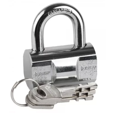 Замок ЗУБР "ЭКСПЕРТ" навесной, компактный стальной корпус, закаленная дужка, 50мм 37231-50 купить в Когалыме