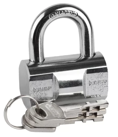 Замок ЗУБР "ЭКСПЕРТ" навесной, компактный стальной корпус, закаленная дужка, 50мм 37231-50 купить в Когалыме