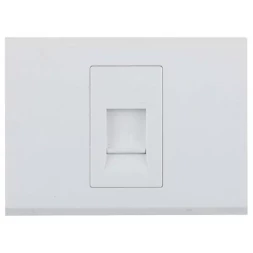 Розетка СВЕТОЗАР "ЭФФЕКТ" телефонная, одинарная, без вставки и рамки, цвет белый SV-54417-W