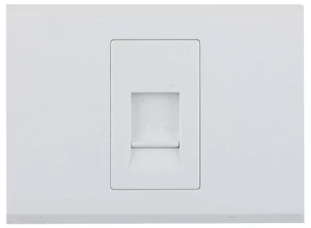 Розетка СВЕТОЗАР "ЭФФЕКТ" телефонная, одинарная, без вставки и рамки, цвет белый SV-54417-W купить в Когалыме