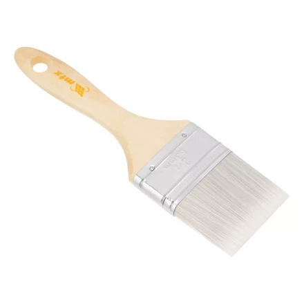 Кисть плоская для лаков "Евро" 2.5", искусственная щетина, деревянная ручка MTX 83088 купить в Когалыме