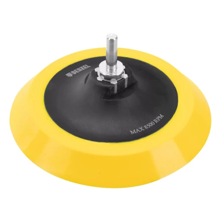 Тарелка опорная для дрели и УШМ с липучкой Denzel, 150 мм, мягкая, с адаптером c М14 на d8, 76249 купить в Когалыме