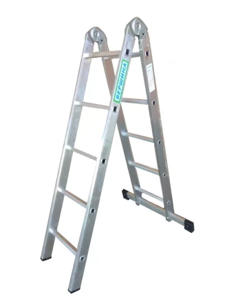 Лестница 2-х секционная алюминиевая шарнирная 2*5 1013314 купить в Когалыме