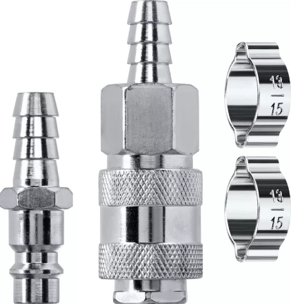 Набор переходников KRAFTOOL елочка - рапид штуцер  +  рапид муфта - елочка 06599-10-H купить в Когалыме