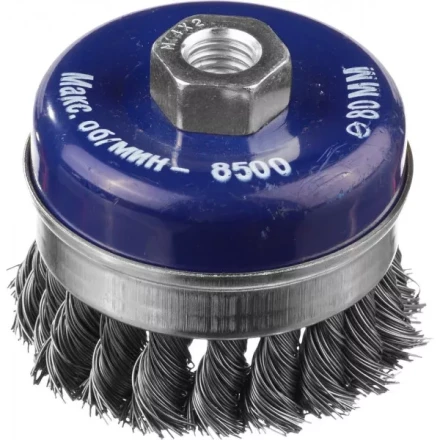 DEXX. Щетка чашечная усиленная для УШМ, жгутированная стальная проволока 0,5мм, 80ммхМ14 35106-080 купить в Когалыме