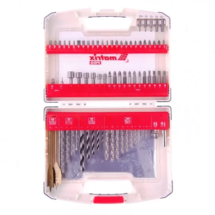 Набор сверл комбинированный по металлу 1-6 мм бетону 4-8 мм дереву 3-8 мм перки биты 44 шт адаптер головки 6 шт 75 предметов Pro Matrix 725675 купить в Когалыме